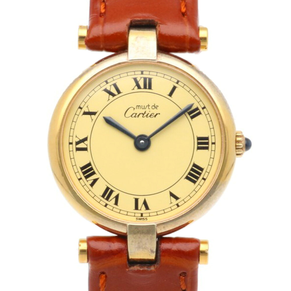 カルティエ マストヴァンドーム 腕時計 時計 カルティエ GP 18 クオーツ レディース 1年保証 CARTIER 中古