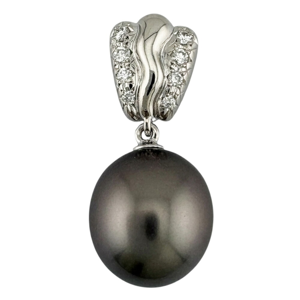 タサキ ペンダントトップ タサキ Pt900プラチナ パール ダイヤモンド 0.10ct レディース TASAKI 中古