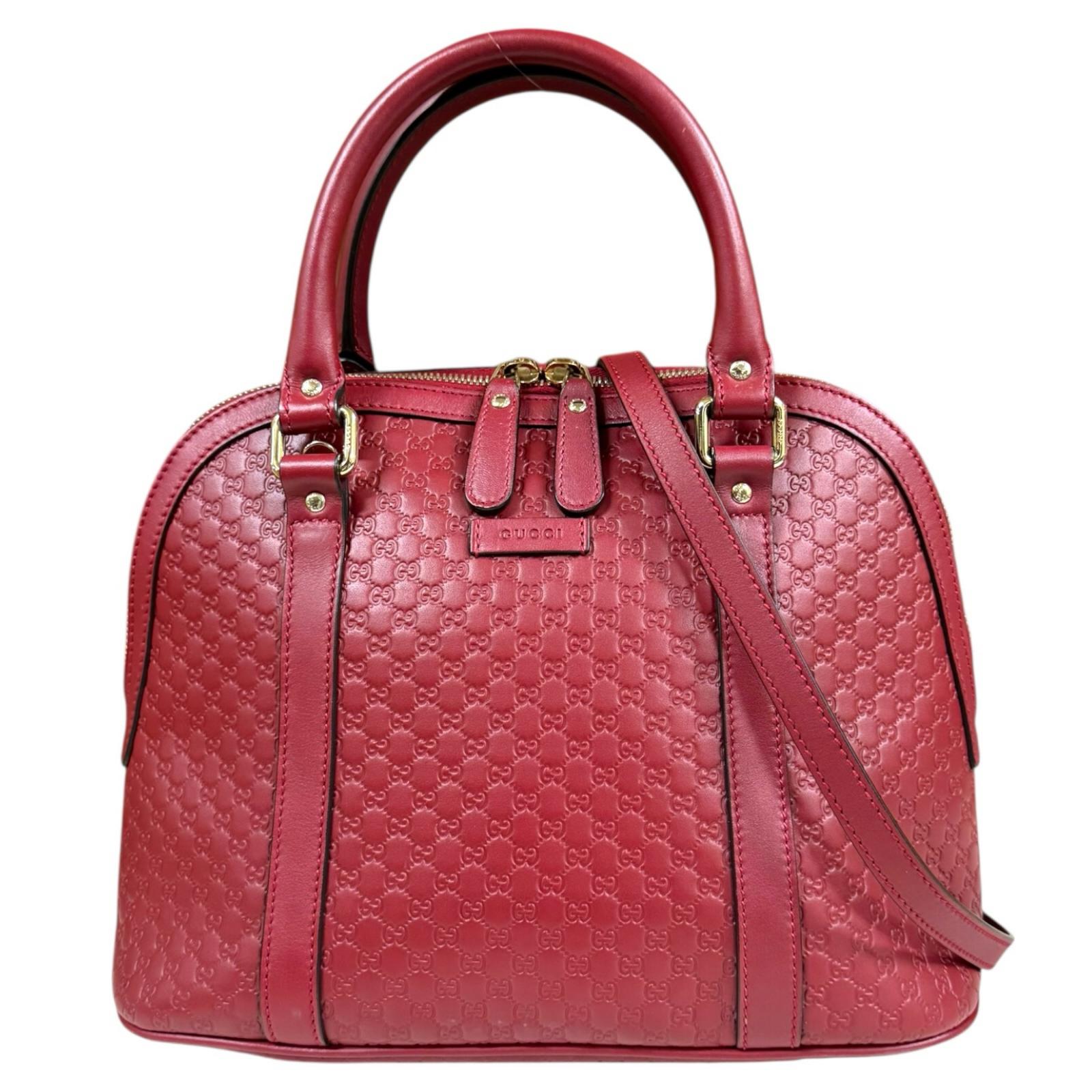 グッチ マイクログッチシマ ショルダーバッグ グッチ バッグ レザー 449663 レッド レディース GUCCI 中古2way|R&K リサイクルキング