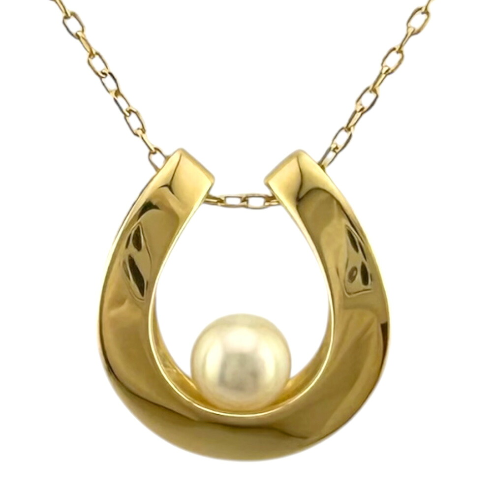 ミキモト ネックレス ミキモト 18金 パール レディース MIKIMOTO 中古ホースシュー 馬蹄|R&K リサイクルキング