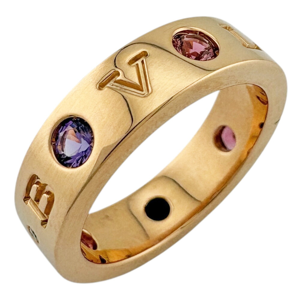 ブルガリ ローマンソルベ リング 指輪 ブルガリ 9.5号 18金 アメジスト ピンクトルマリン レディース BVLGARI 中古|R&K リサイクルキング