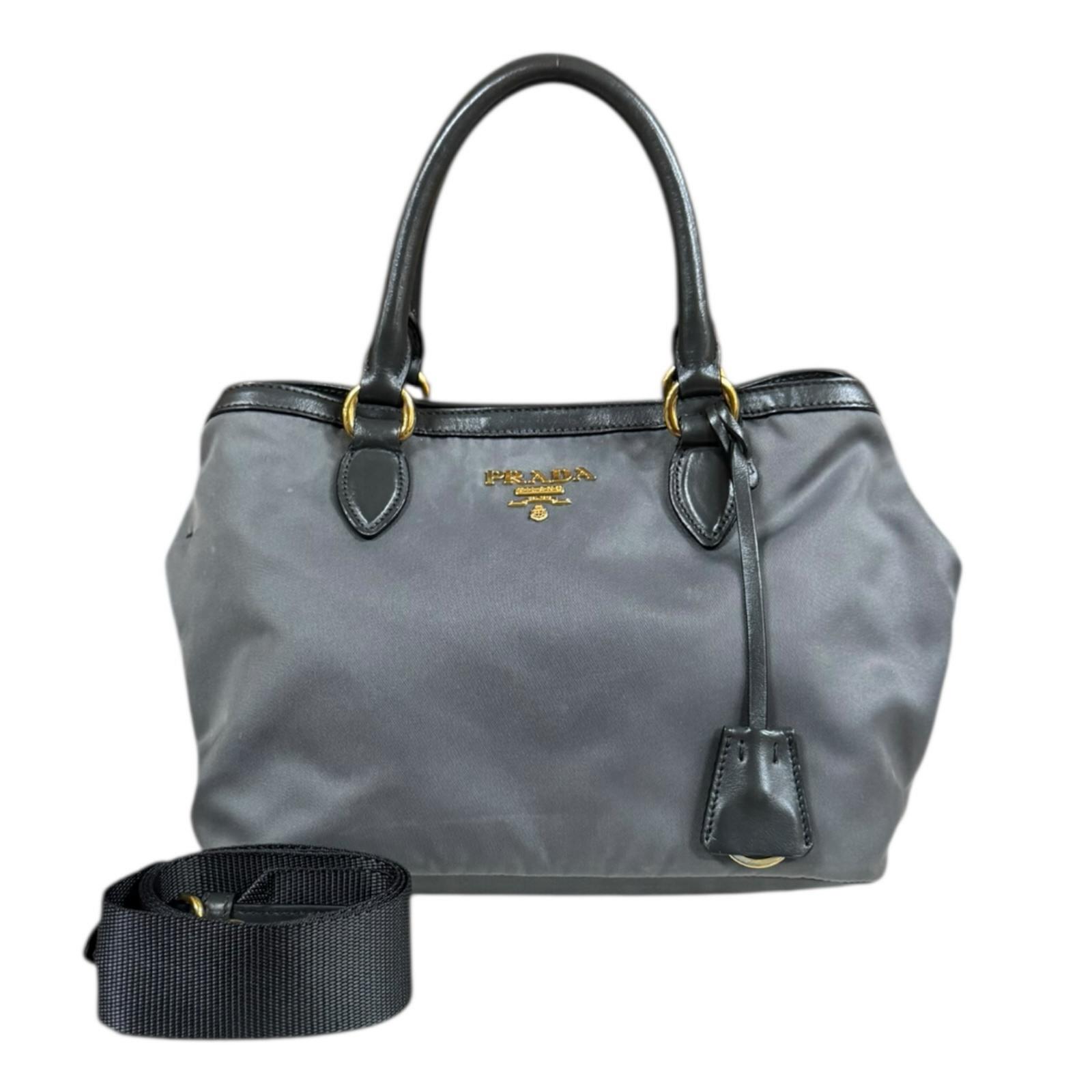 プラダ ショルダーバッグ プラダ ナイロン 1BA172 グレー レディース PRADA 中古2way 52,800円