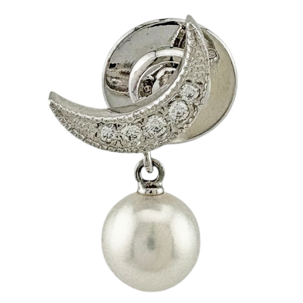 ミキモト ブローチ ミキモト 18金 アコヤパール ダイヤモンド レディース MIKIMOTO 中古
