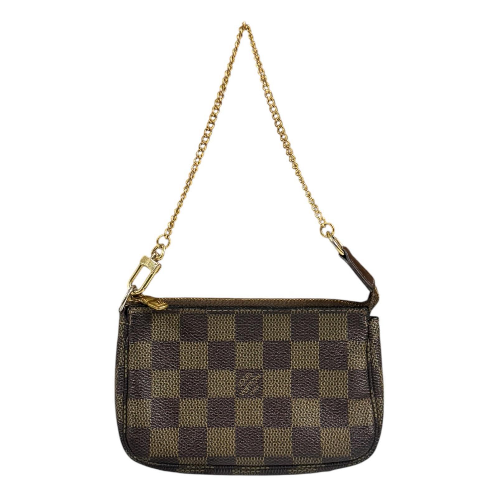 ルイヴィトン ミニポシェットアクセソワール ダミエ 合切袋 ルイヴィトン  ダミエキャンバス N58009 レディース LOUIS VUITTON 中古
