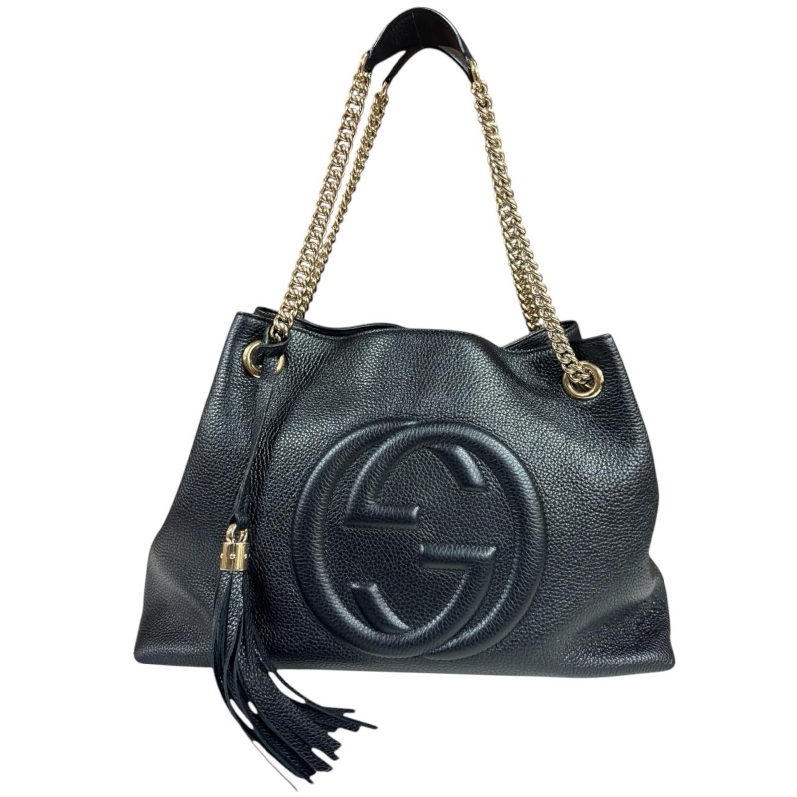 グッチ ソーホー ショルダーバッグ グッチ なめし革 536196 黒いこと レディース GUCCI 中古チェーン店