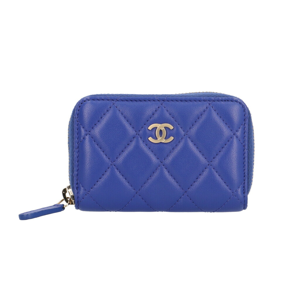 シャネル ジップ 鋳貨銭入れ マトラッセ コインケース シャネル 子ヒツジ素はだ AP0216 レディース CHANEL 中古