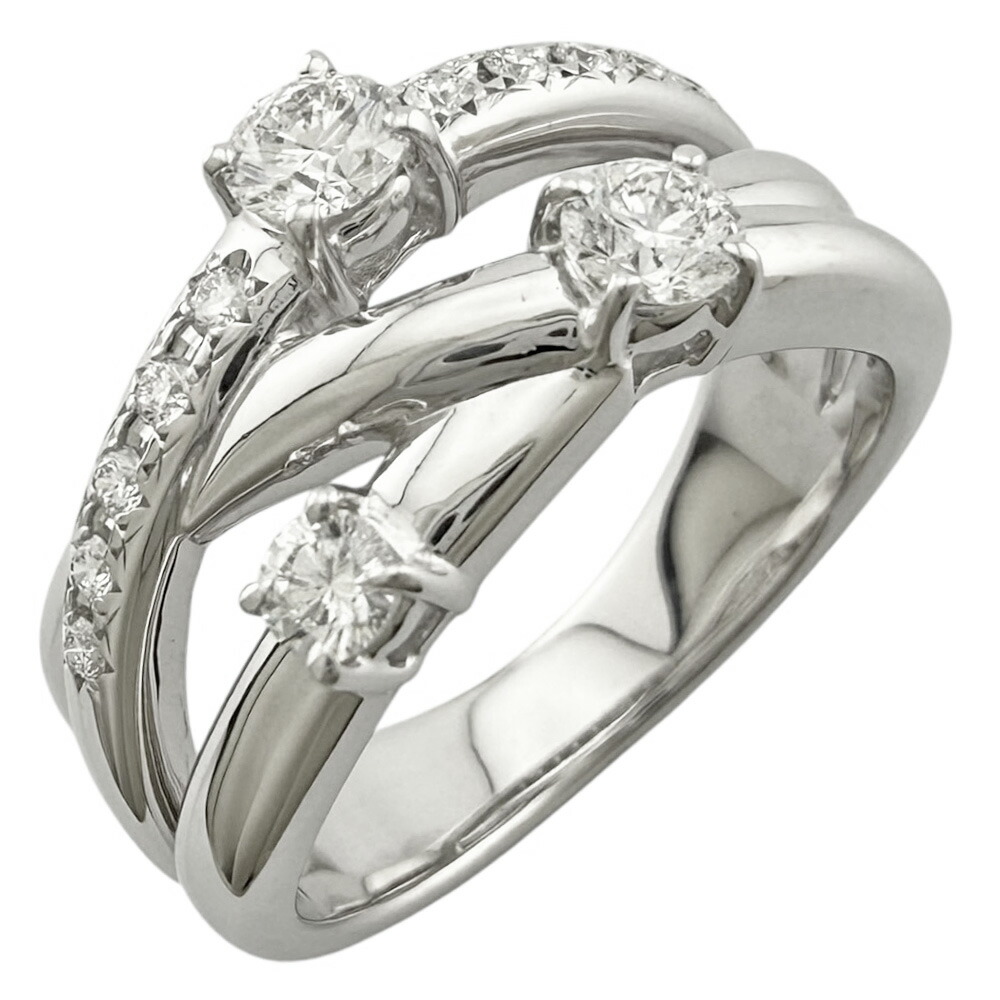 タサキ リング 指輪 タサキ 12号 18金 ダイヤモンド 0.36ct ダイヤモンド 0.09ct レディース TASAKI 中古