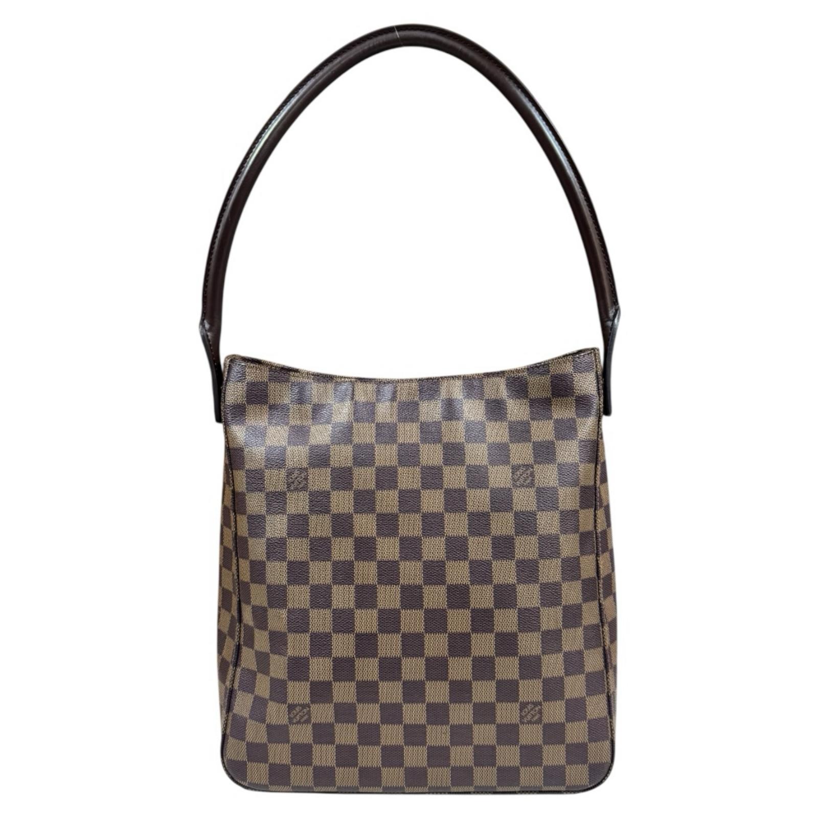 ルイヴィトン ルーピングGM ダミエ ショルダーバッグ ルイヴィトン  ダミエキャンバス N51144 赤銅色 レディース LOUIS VUITTON 中古