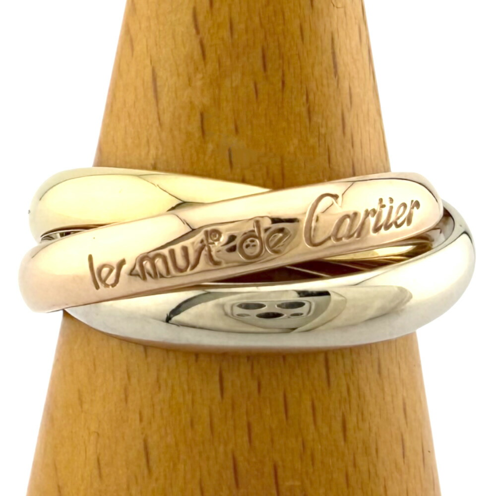 カルティエ トリニティ リング 指輪 カルティエ 16号 18金 レディース CARTIER 中古