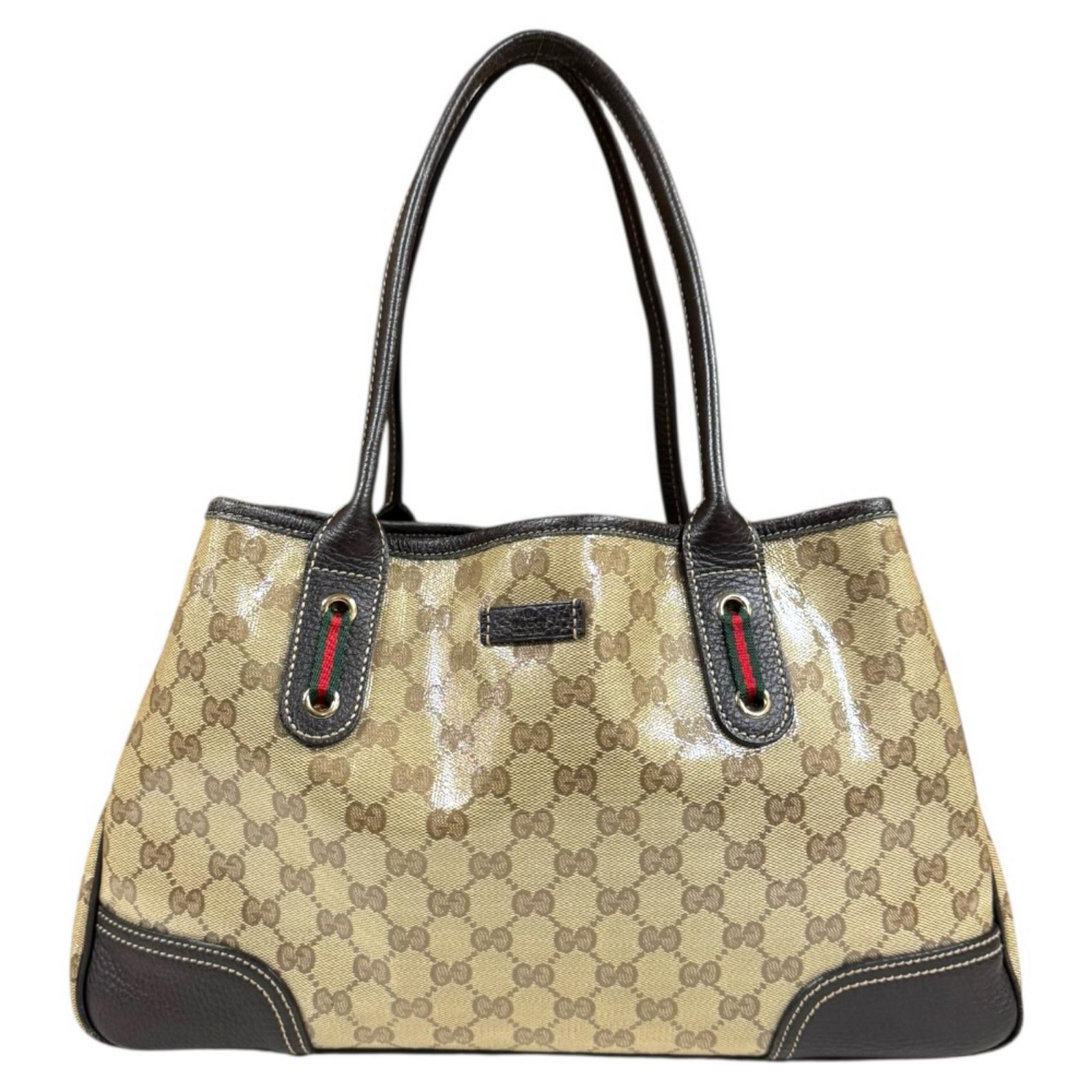 グッチ GGクリスタル トートバッグ グッチ レザー 293592 ベージュ レディース GUCCI 中古