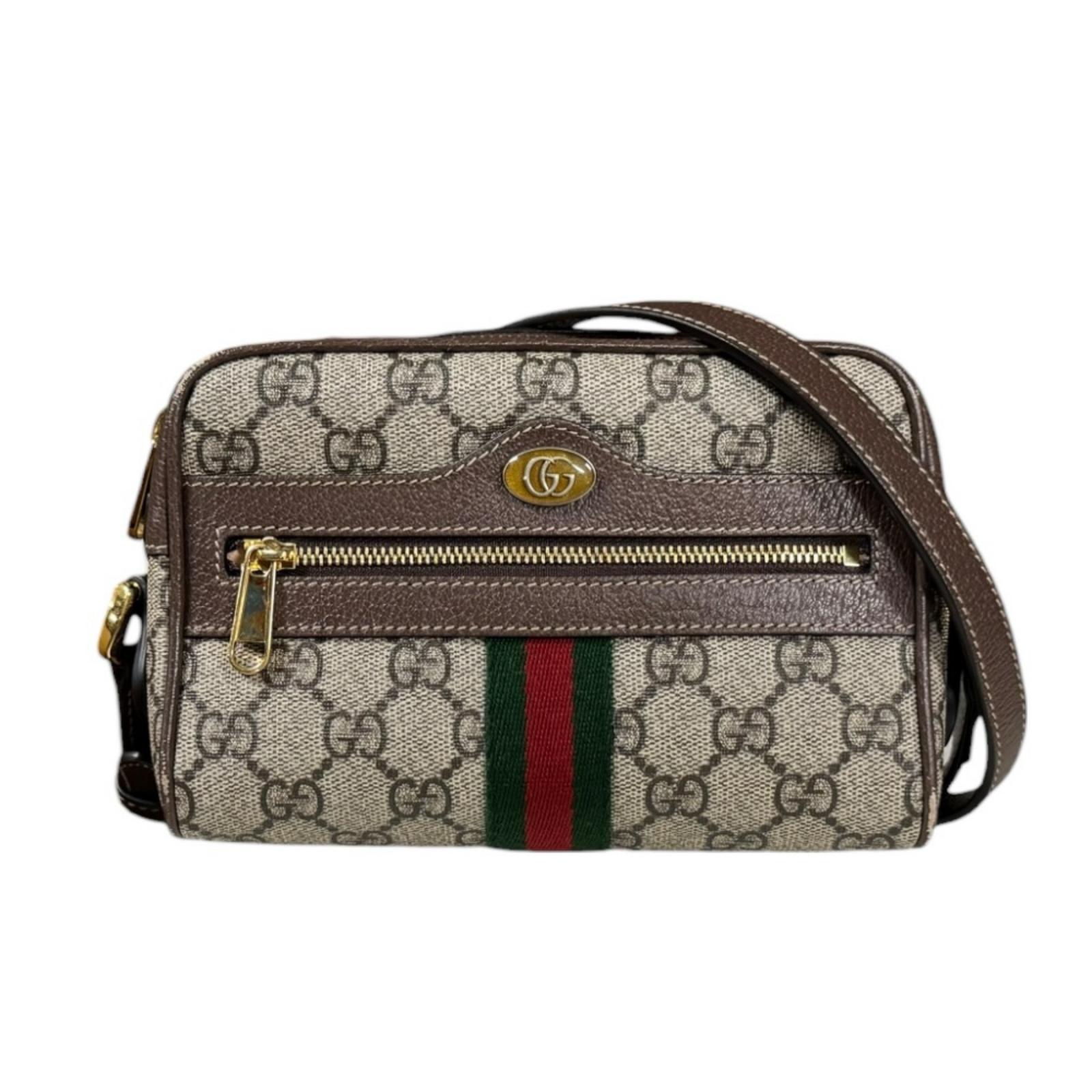 グッチ ミニバッグ オフィディア ショルダーバッグ グッチ GGスプリームキャンバス 517350 ベージュ レディース GUCCI 中古