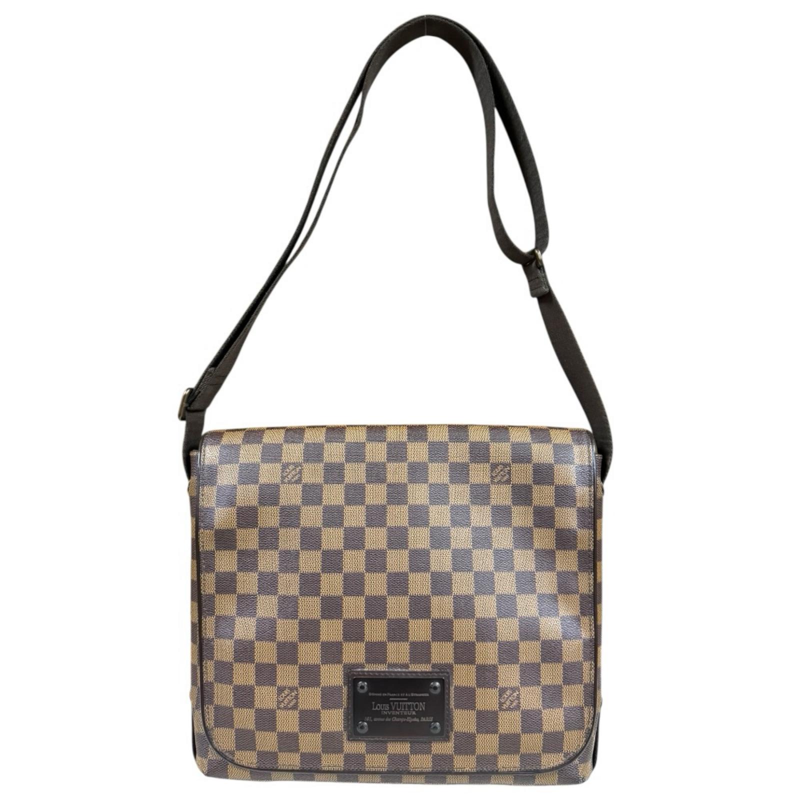 ルイヴィトン ブルックリンMM ダミエ ショルダーバッグ ルイヴィトン ダミエキャンバス N51211 ブラウン ユニセックス LOUIS VUITTON 中古