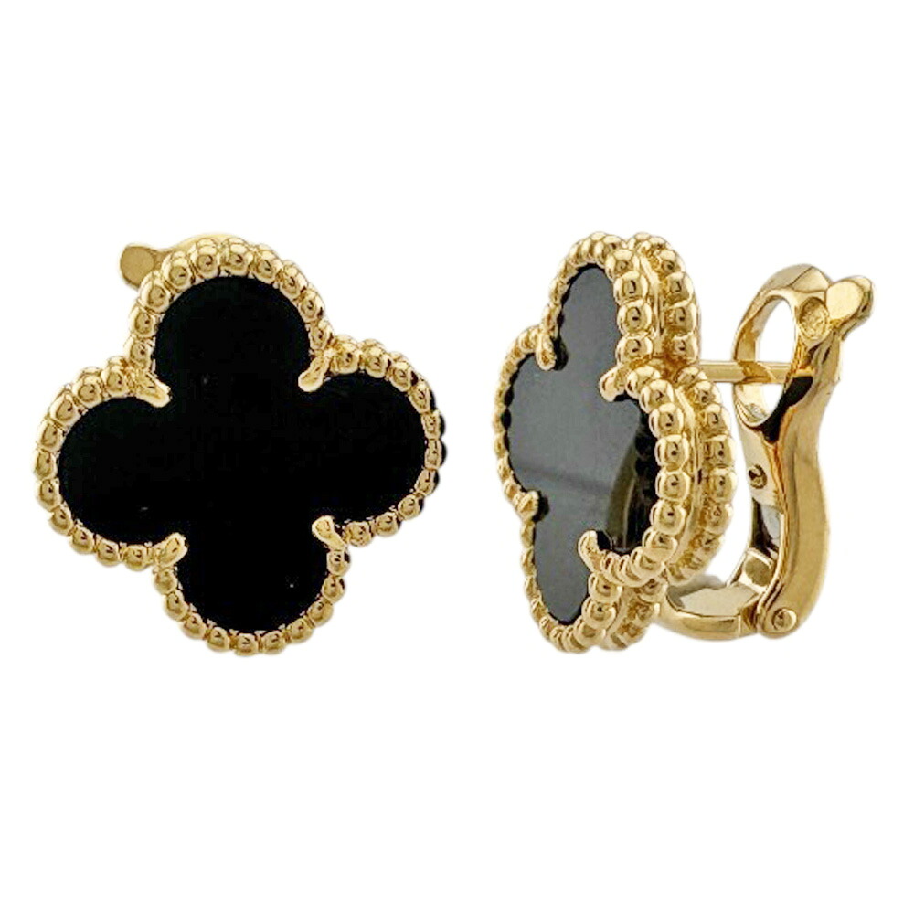 ヴァンクリーフ&アーペル ヴィンテージアンハンブラ ピアス ヴァンクリーフ&アーペル 18金 オニキス レディース Van Cleef & Arpels 中古