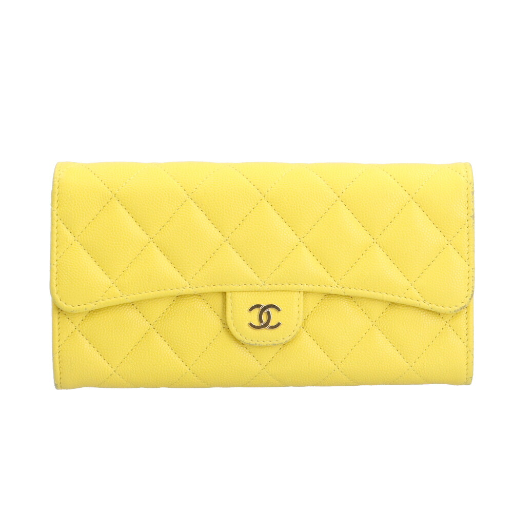 シャネル クラッシックロングフラップウォレット マトラッセ 長財布 シャネル キャビアスキン AP0241 レディース CHANEL 中古｜Ｒ＆Ｋ　リサイクルキング