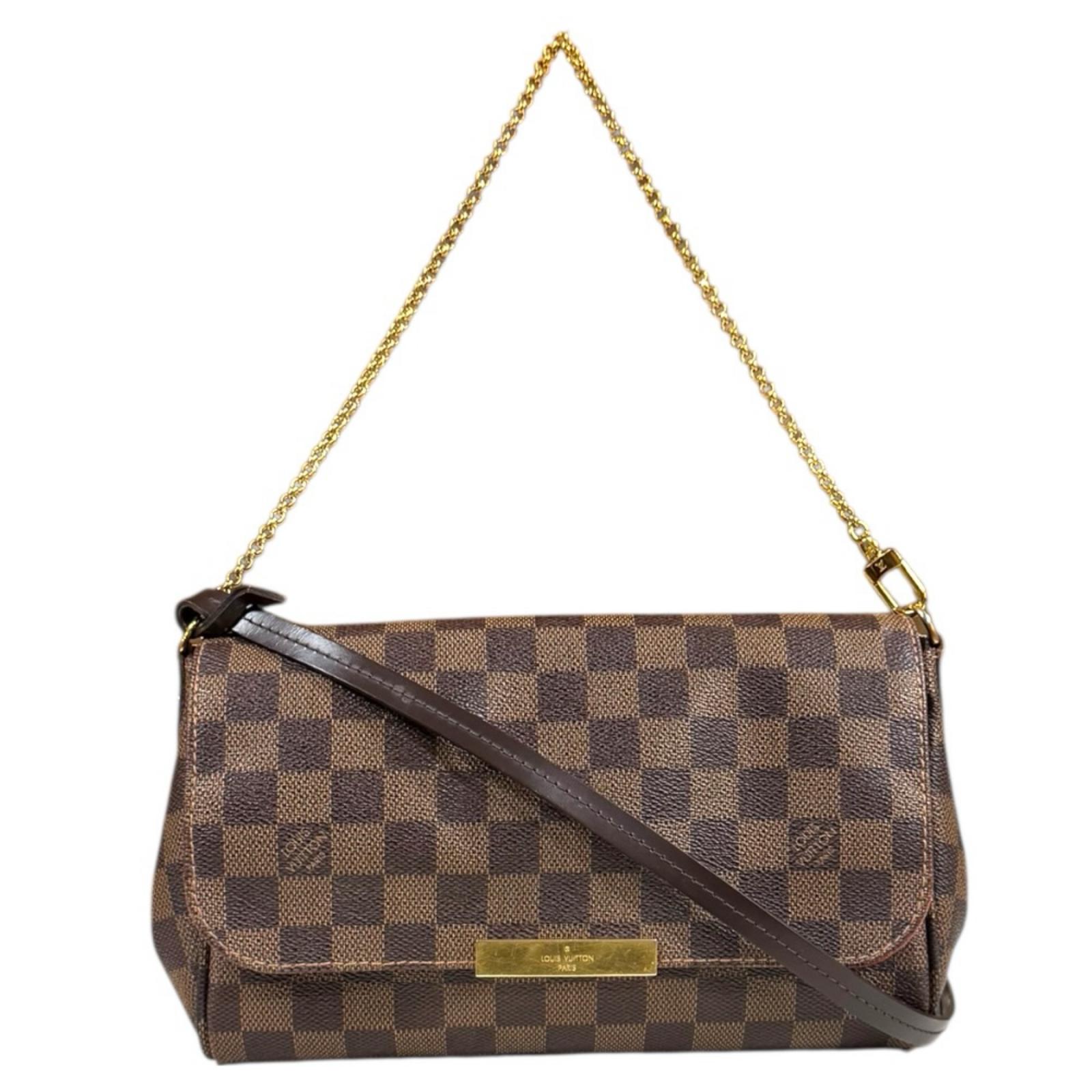ルイヴィトン フェイボリットMM ダミエ ショルダーバッグ ルイヴィトン  ダミエキャンバス Ｎ41129 ブラウン レディース LOUIS VUITTON 中古2way
