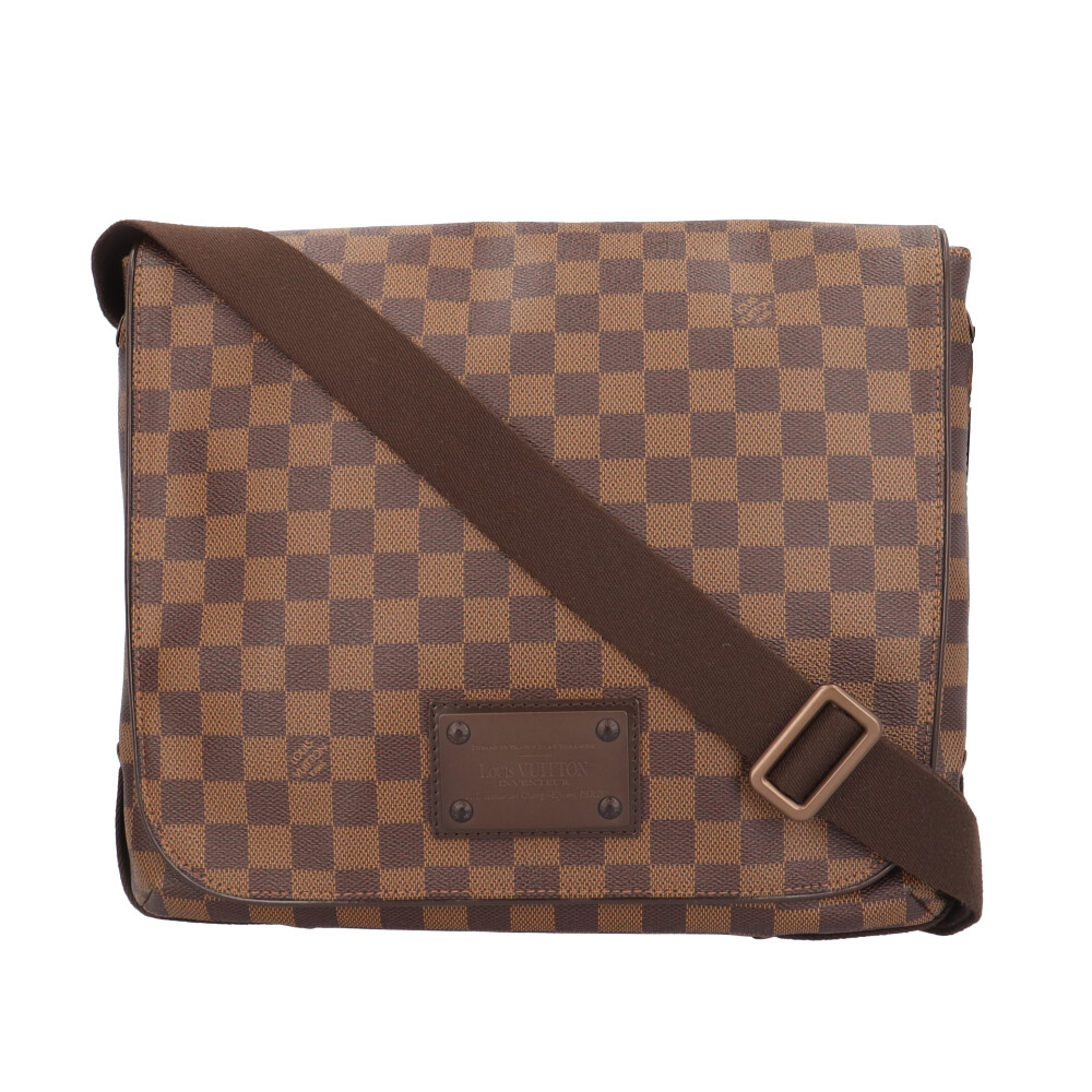 ルイヴィトン ブルックリンMM ダミエ ショルダーバッグ ルイヴィトン  ダミエキャンバス N51211 赤銅色 メンズ LOUIS VUITTON 中古