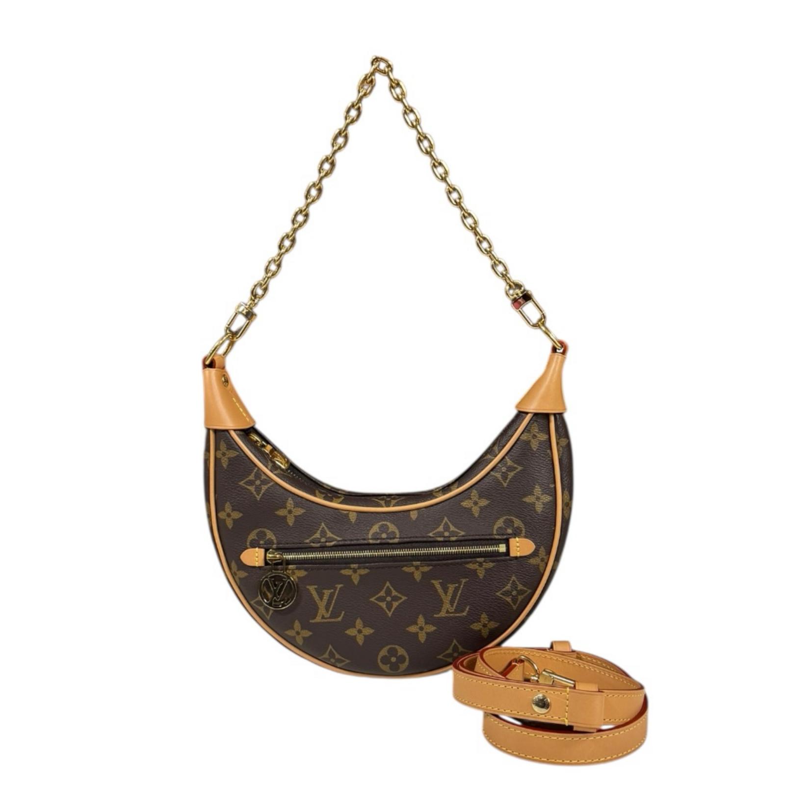 ルイヴィトン ループ モノグラム ショルダーバッグ ルイヴィトン モノグラムキャンバス M81098 ブラウン レディース LOUIS VUITTON 中古2way