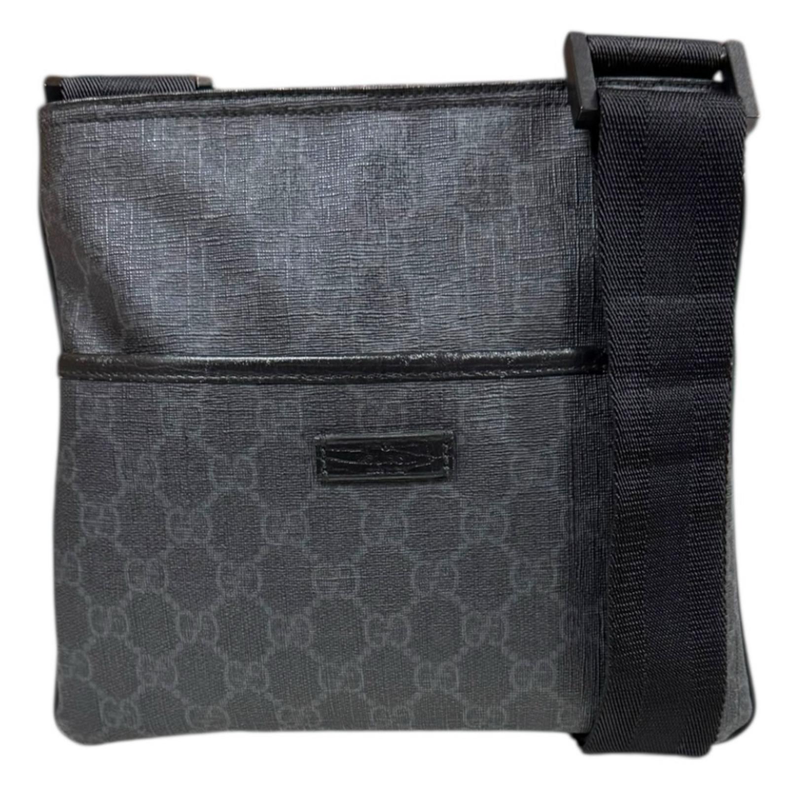グッチ GGスプリーム ショルダーバッグ グッチ GGスプリームキャンバス 162905 ブラック ユニセックス GUCCI 中古