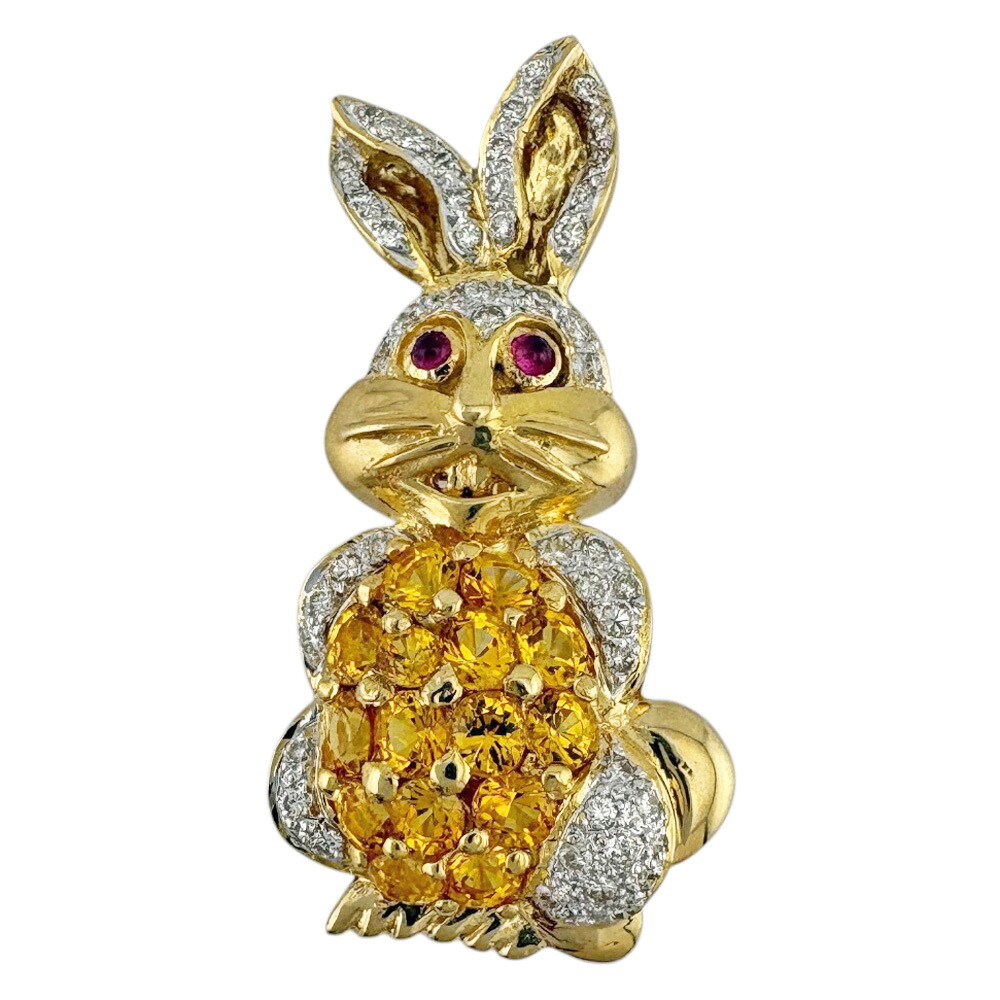 ポンテヴェキオ ブローチ ポンテヴェキオ 18金 サファイア 2.19ct ダイヤモンド 0.31ct レディース Ponte Vecchio 中古ウサギ
