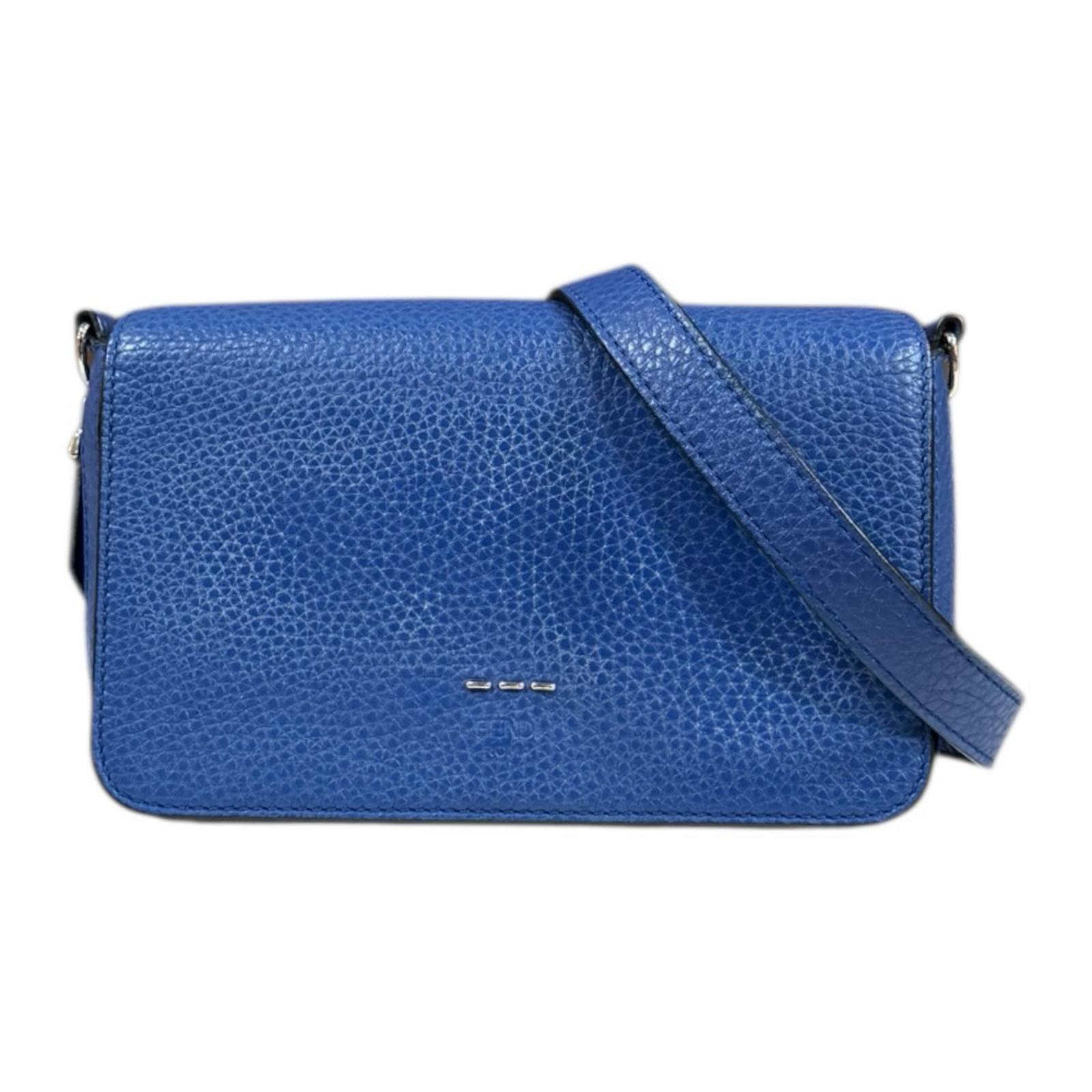 フェンディ ショルダーバッグ フェンディ バッグ レザー 7M0299 ブルー レディース FENDI 中古