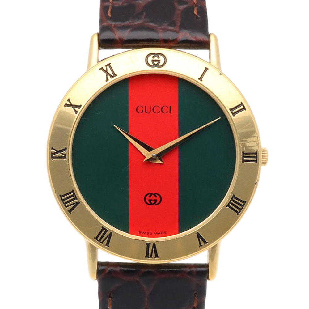 グッチ 腕時計 時計 グッチ GP 3000M クオーツ メンズ 1年保証 GUCCI 中古