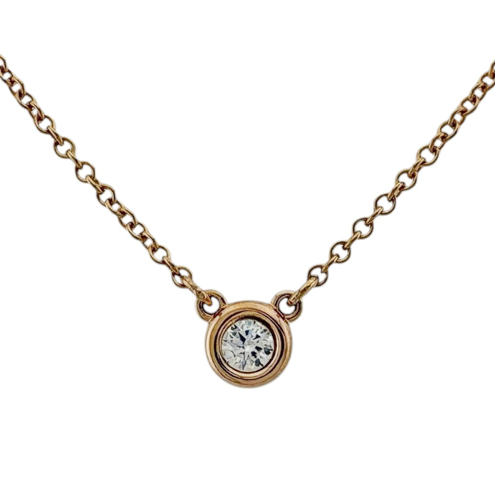 ティファニー バイザヤード 約0.07ct ネックレス ティファニー 18金 ダイヤモンド レディース TIFFANY&Co. 中古