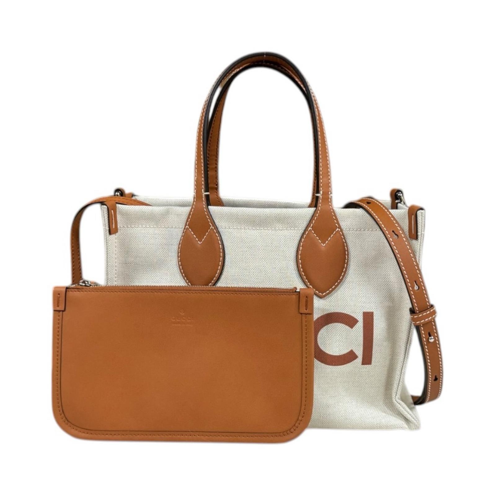 グッチ 日本限定 プリント ミニ トートバッグ ショルダーバッグ グッチ バッグ キャンバス 772144 ベージュ レディース GUCCI 中古2way|R&K リサイクルキング