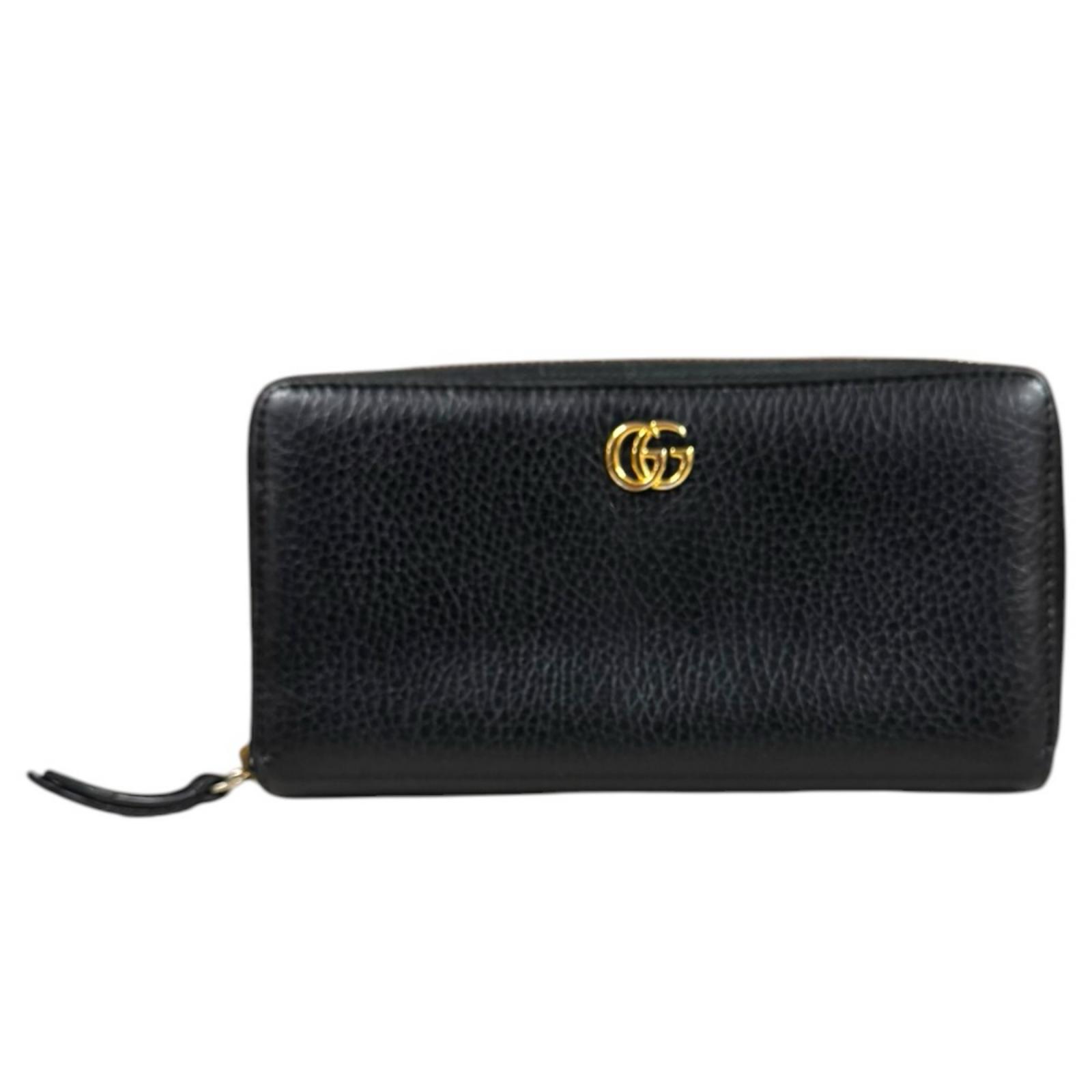 グッチ ジップアラウンドウォレット GGマーモント 長紙入れ グッチ なめし革 456117 レディース GUCCI 中古