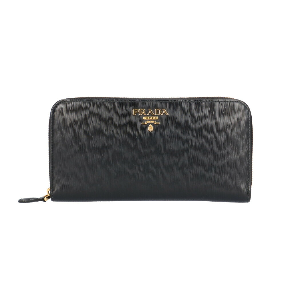 プラダ ヴィッテロムーブ 長紙入れ プラダ  なめし革 レディース PRADA 中古
