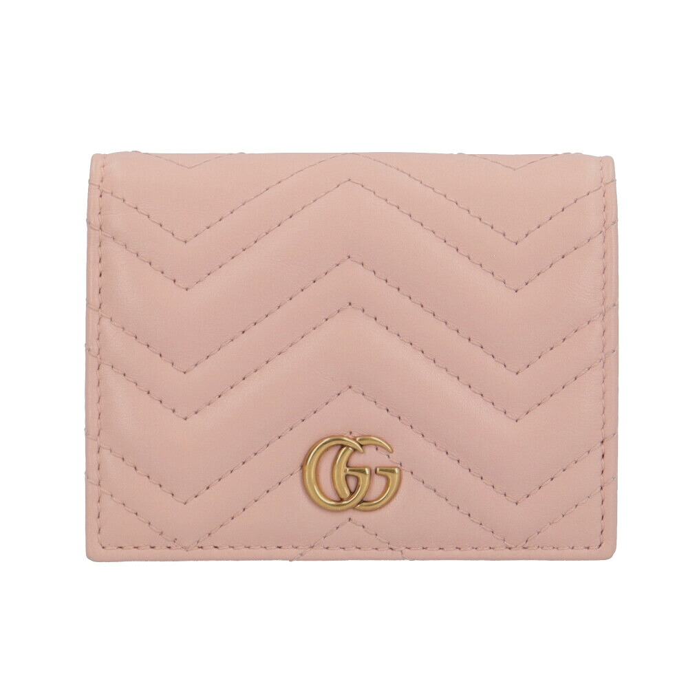 グッチ GGマーモント ダブルG 二つ折り紙入れ グッチ  なめし革 466492 レディース GUCCI 中古