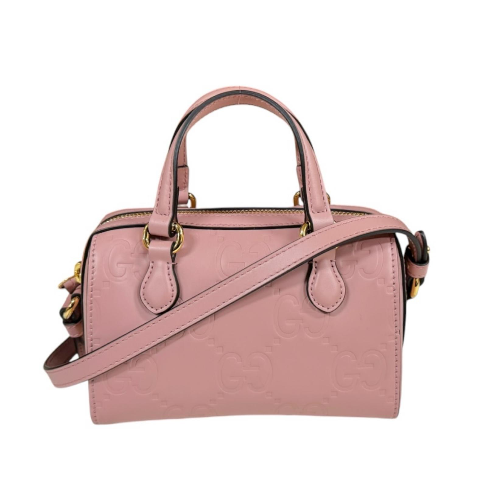 グッチ GGスーパーミニバッグ ショルダーバッグ グッチ バッグ レザー 790130 ピンク レディース GUCCI 中古2way｜Ｒ＆Ｋ　リサイクルキング