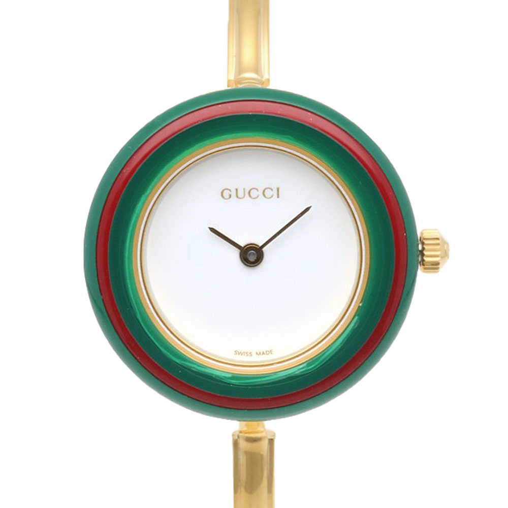 グッチ ウオッチ 時辰儀 グッチ  GP 11/12.2 石英 レディース 1年引きうける GUCCI 中古チェンジベゼル12色