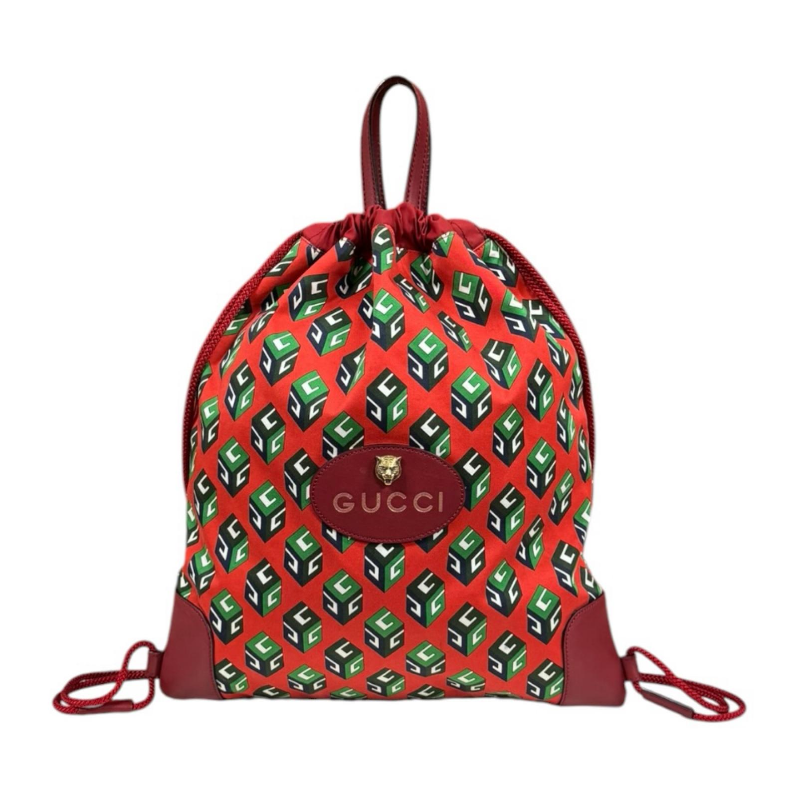 グッチ 正六面体刷り上げる ドローストリングバッグ 背嚢・デイパック グッチ  帆布 473872 レディース GUCCI 中古