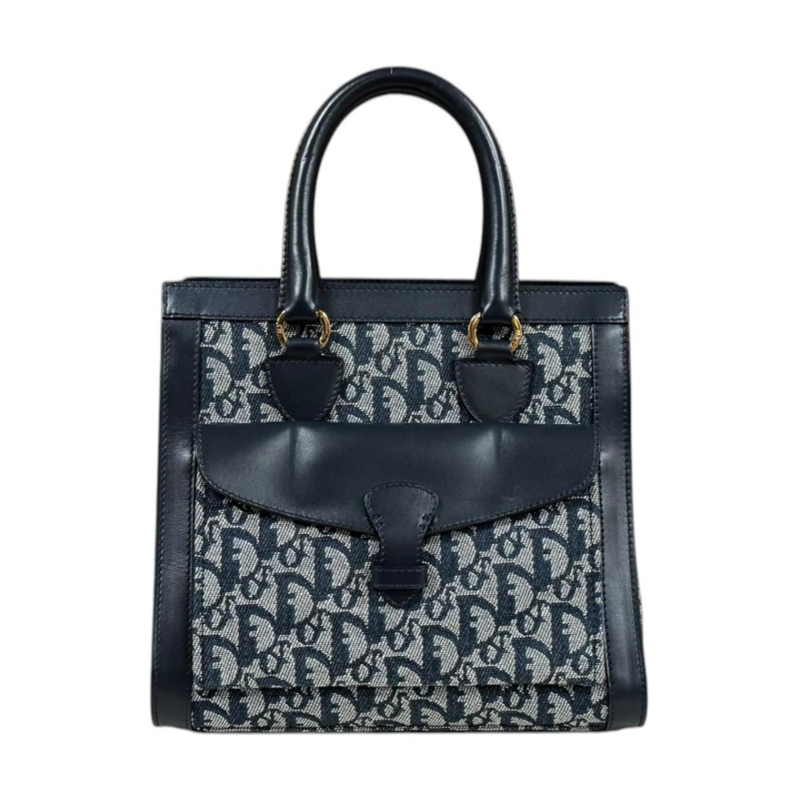 ディオール トロッター ハンドバック ディオール 御徒面子  なめし革 米国海軍 レディース Christian Dior 中古