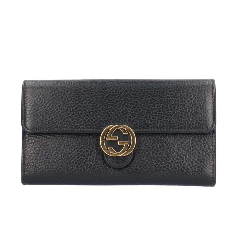 グッチ 逃げ道品 インターロッキングG 長紙入れ グッチ  なめし革 615524 ユニ一発やる GUCCI 中古