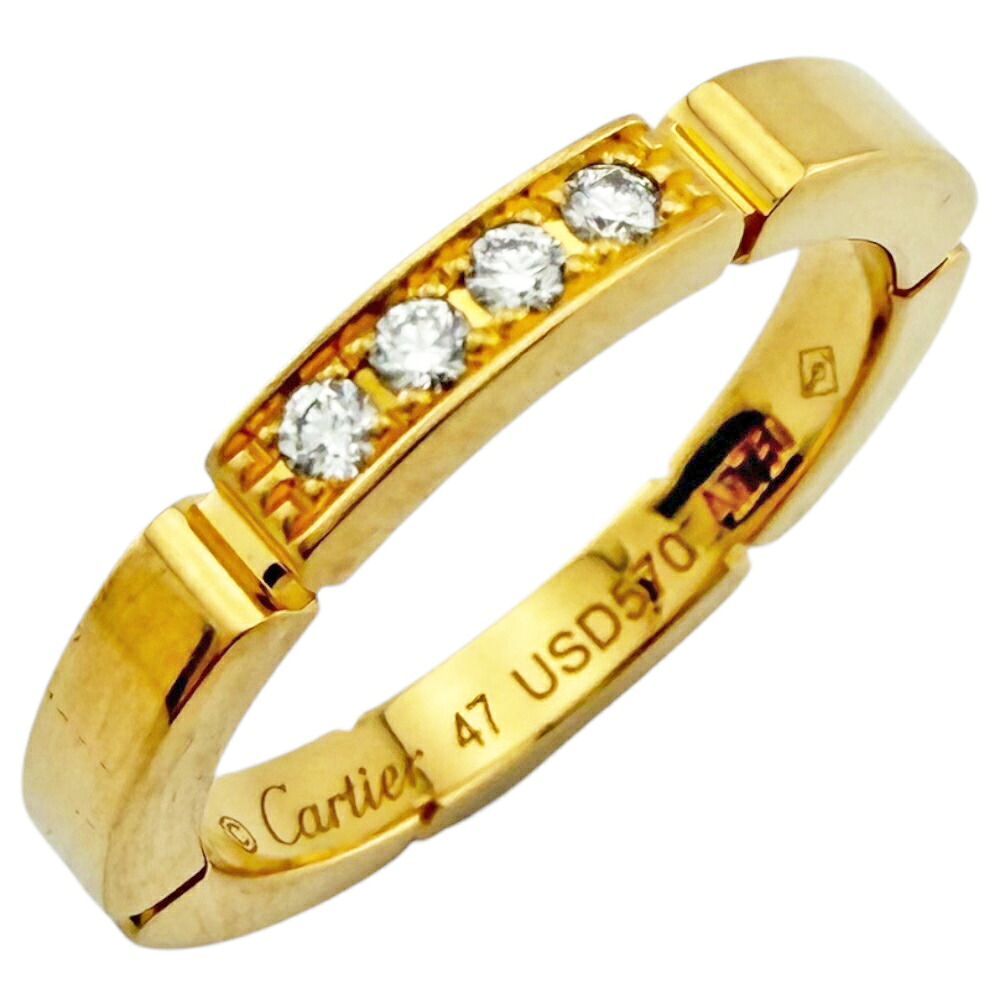 カルティエ マイヨン パンテール リング 指輪 カルティエ 7号 18金 K18イエローゴールド ダイヤモンド レディース CARTIER 中古｜Ｒ＆Ｋ　リサイクルキング