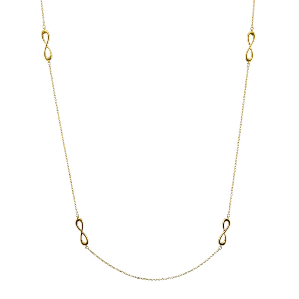 ティファニー インフィニティエンドレス ネックレス ティファニー 18金 K18イエローゴールド レディース TIFFANY&Co. 中古｜Ｒ＆Ｋ　リサイクルキング 165,000円