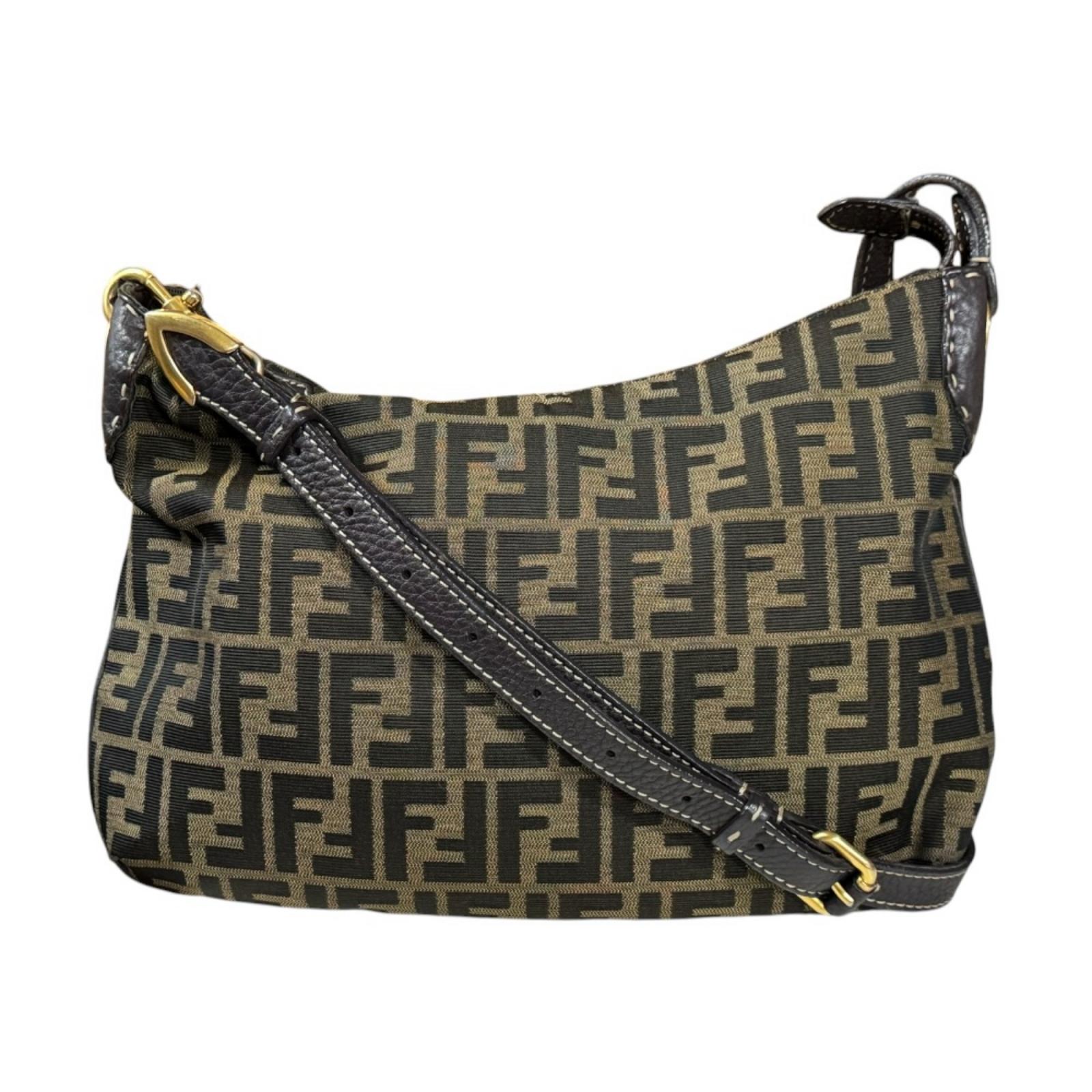 フェンディ ズッカ ショルダーバッグ フェンディ バッグ キャンバス 8BT146 ブラウン レディース FENDI 中古｜Ｒ＆Ｋ　リサイクルキング
