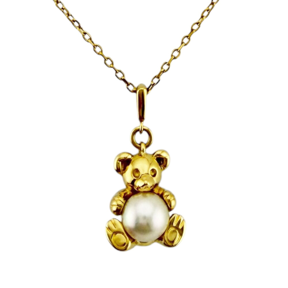 ミキモト ネックレス ミキモト 18金 K18イエローゴールド パール レディース MIKIMOTO 中古クマ｜Ｒ＆Ｋ　リサイクルキング
