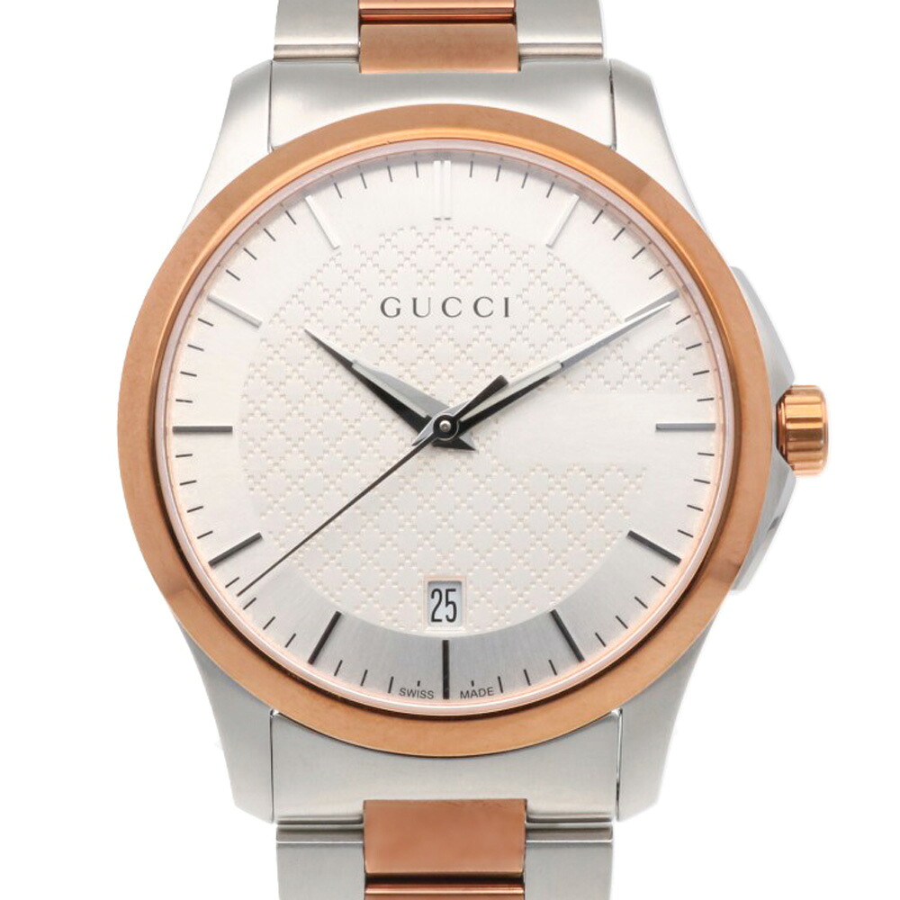 グッチ Gタイムレス 腕時計 時計 グッチ ステンレススチール 126.4 クオーツ 磨き直し済 メンズ 1年保証 GUCCI 中古|R&K リサイクルキング