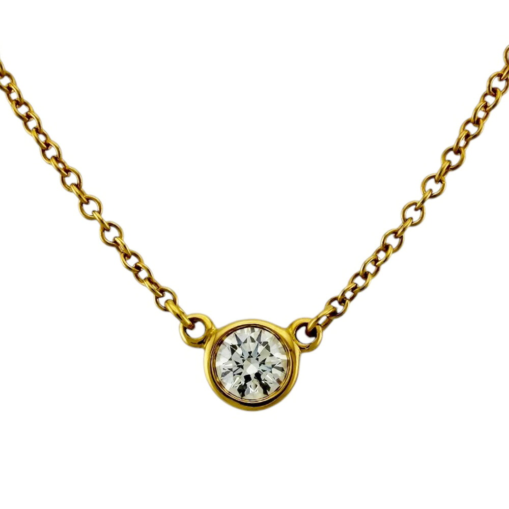 ティファニー バイザヤード 約0.12ct ネックレス ティファニー 18金 K18イエローゴールド ダイヤモンド レディース TIFFANY&Co. 中古｜Ｒ＆Ｋ　リサイクルキング