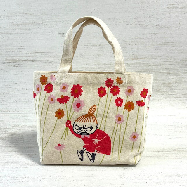 新品 ムーミン ランチバッグ マチ付コットンバッグ ミイ と りんご