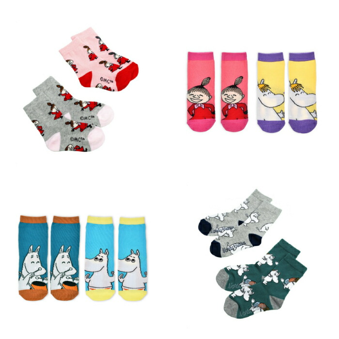 MOOMIN ムーミン キッズ クラシック ソックス 2足セットNordicbuddies ノルディックバディズ リトルミイ スノークのおじょうさん 靴下 おしゃれ かわいい 北欧 FINLAND フィンランドデザイン プレゼント ギフト 誕生日画像