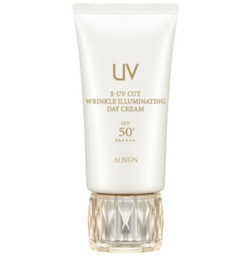 国内正規品 ALBION アルビオン S-UV カット リンクル イルミネイティング デイクリーム / 50g 日焼け止め UVケア 顔用 化粧品 スキンケア コスメ メイク 誕生日 記念日 母の日 プレゼント ギフト 彼女 妻 母 女性 人気 ご褒美 忘年会 クリスマス SPF50+・PA++++｜TK-COSME
