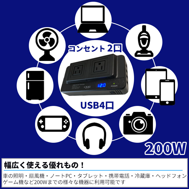 楽天市場 ポイント10倍 インバーター 12v 100v シガーソケット コンセント カーインバーター 車内充電 カーチャージャー 車 充電器 車載充電器 カー用品 給電 Iphone Android スマホ ノートパソコン Usb 車載 災害 停電 車中泊 キャンプ Tkサービス楽天市場店