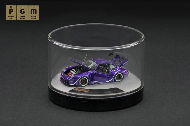 PGM　PGM-640314-2　1/64　RWB 993 Purple Metallic Rotating display (1/64 Scale) ※回転台座バージョン｜TK.STORE店