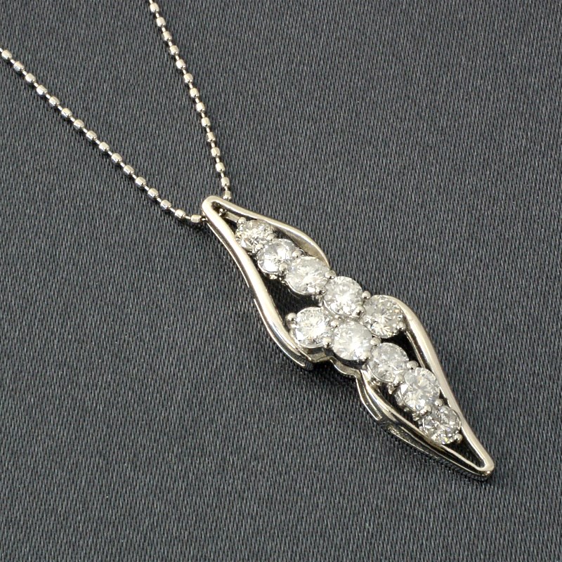 楽天市場】プラチナダイヤモンドネックレス(0.6ct 6本爪 一粒 ダイヤ
