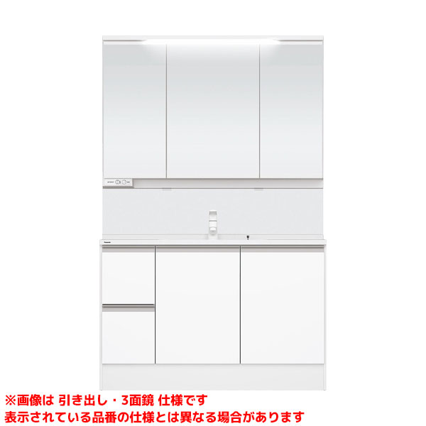 【XGQC120FSEBTM XGQC12D5HJB□】 《TKF》 パナソニック C生産ライン 標準尺度 1200粍 抽き出し MS生き肝洗面 金属元素 木製ツイン生産ラインLED3面鏡 ωκ0