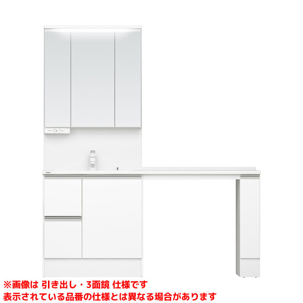 【XGQC075FSEBTM XGQC16D5HWBS(L/R)□】 《TKF》 パナソニック C生産ライン 広広とした 1625粍 抽き出し タッチレス水栓 ツイン生産ラインLED3面鏡 ωκ0
