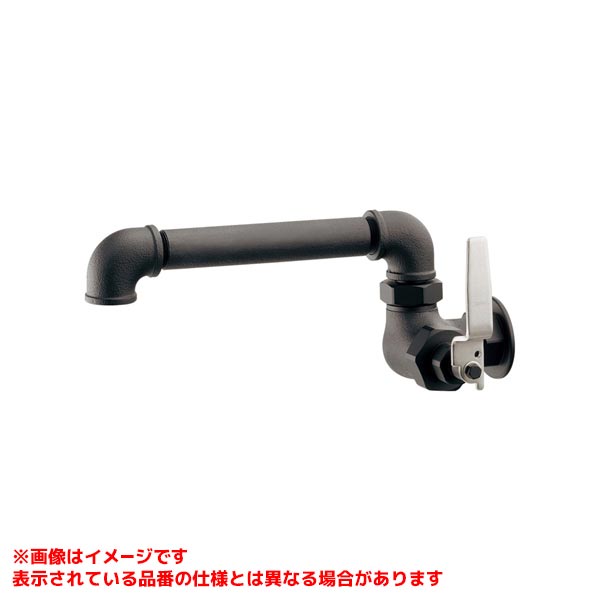 【707-018-D】 《TKF》 カクダイ インダストリアル横形自在水栓 マットブラック ωσ0